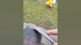 Dachrinnendings installieren. 3000 Liter